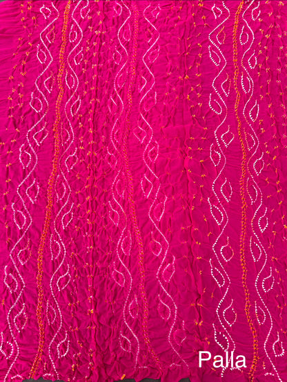 Rani Rai Bandhej Chinon Saree