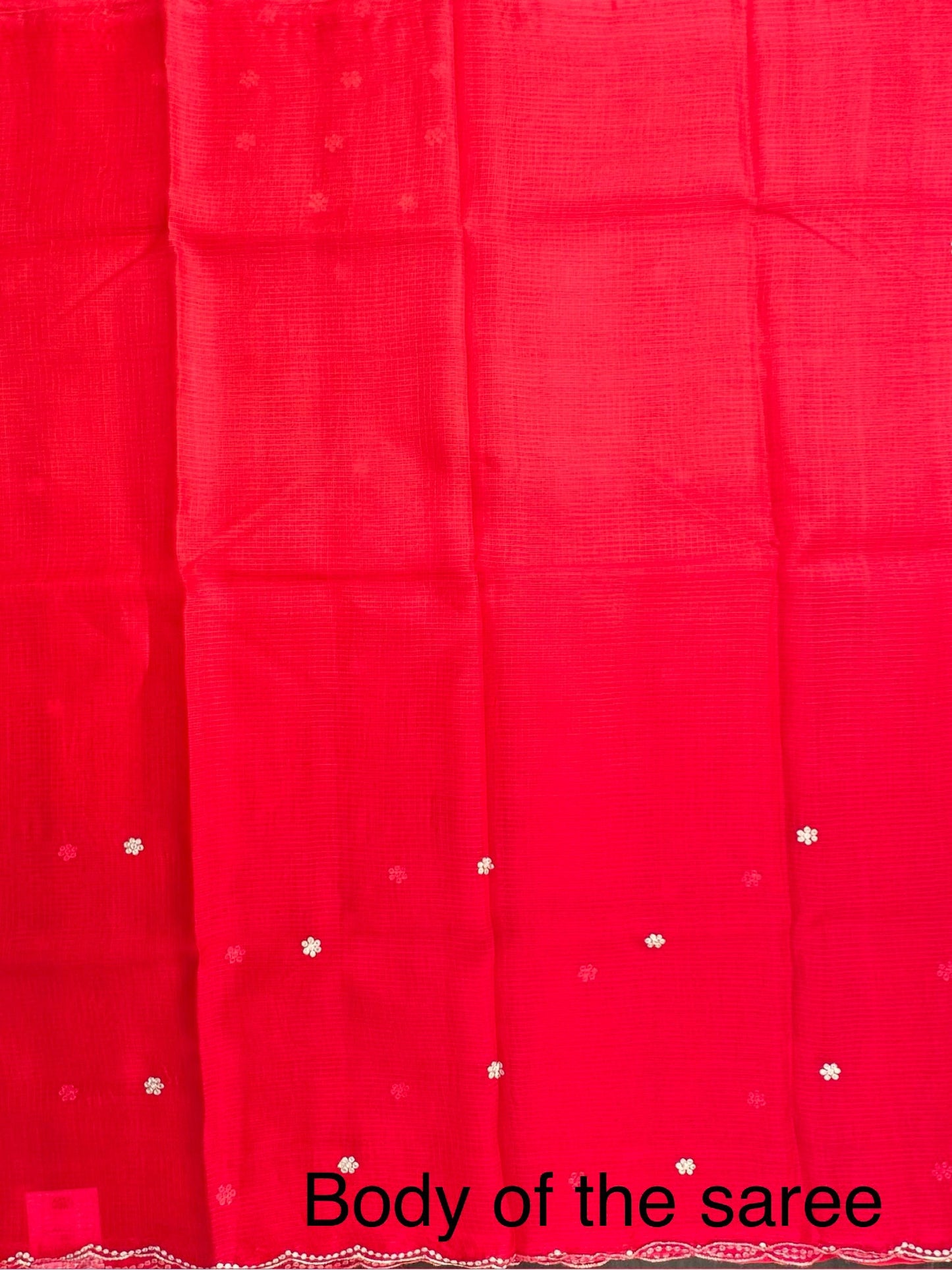 Red Gitika Kota Doria Pure Silk Saree