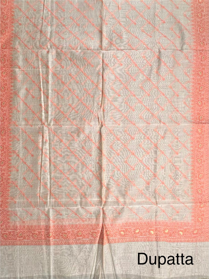 Gazari Jacquard 3-piece Unstitched Cotton Suit