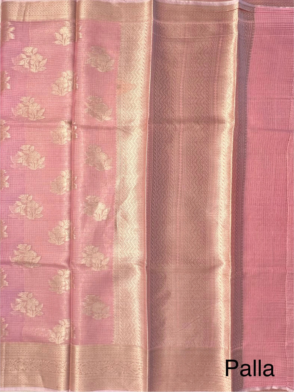 Pink Arvita Kota Doria Fancy Cotton Saree