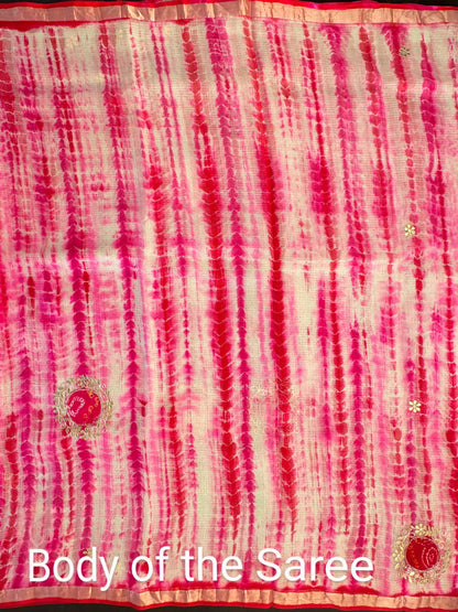 Shibori Bandhej Kota Silk Saree
