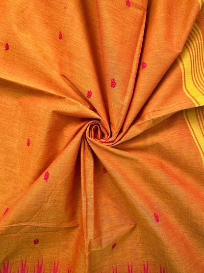 Yellow-Rani Narayanpet Cotton Saree