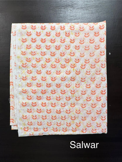 Yellow Printed Pure Cotton Suit