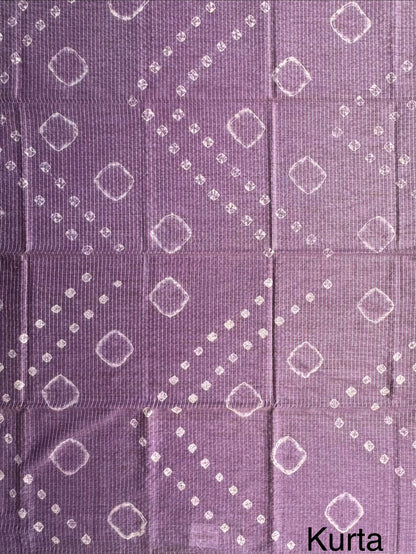 Purple Kumari Art Cotton 3-Piece Suit