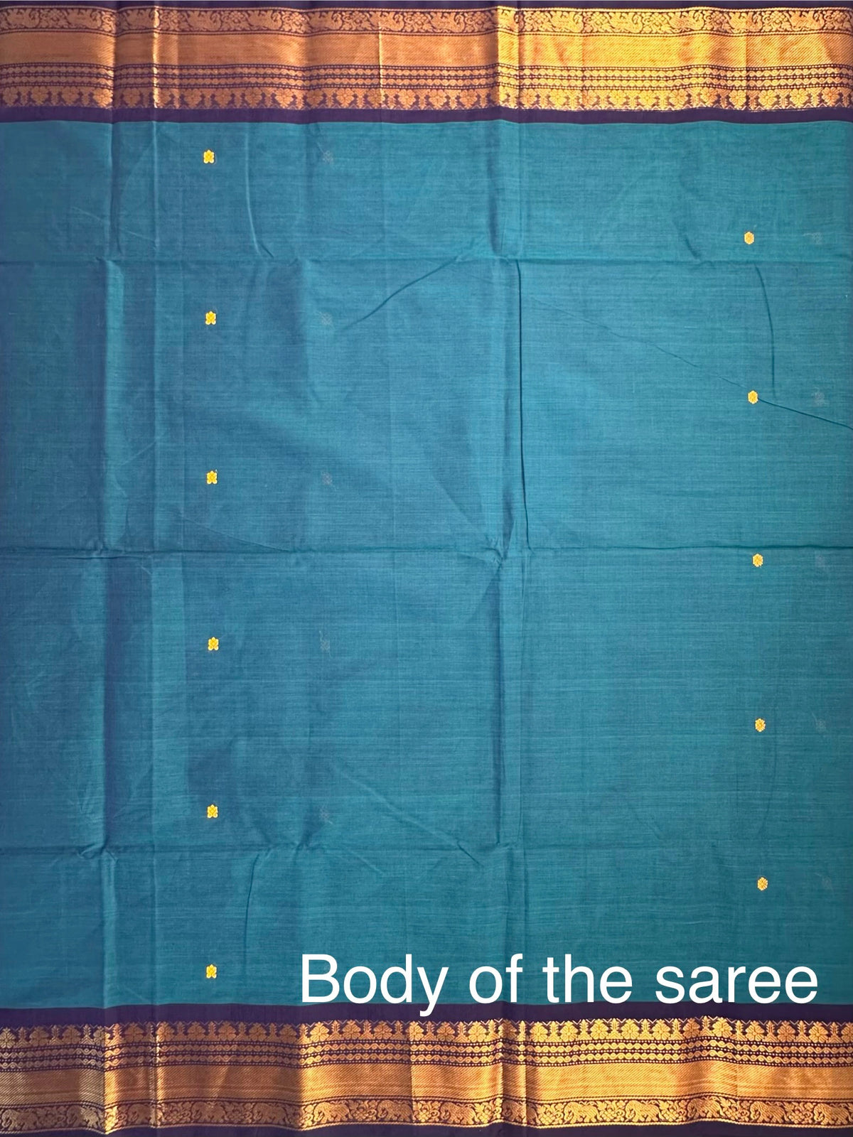 Teal Blue Narayanpet Cotton Saree
