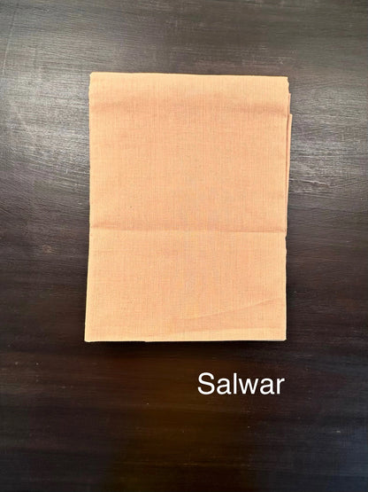 Red-Beige Warli South Cotton 3-Piece Suit