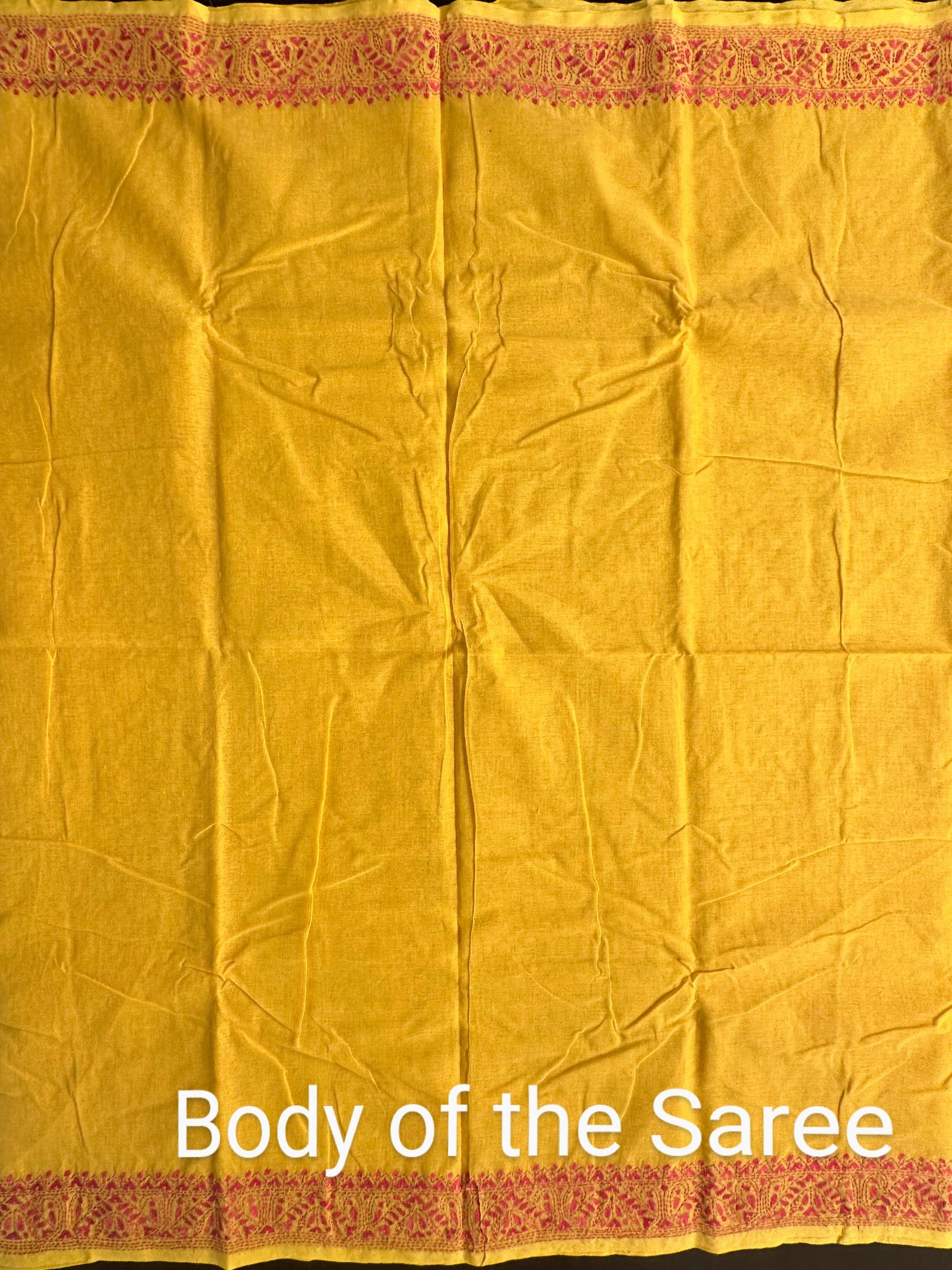Cotton Saree With Kaantha  Embroidery