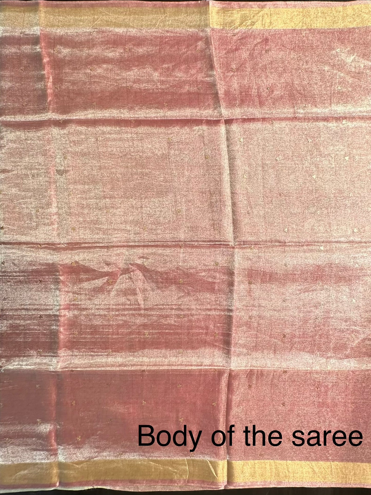 Dusky Pink-Silver Pure Tissue Silk Saree