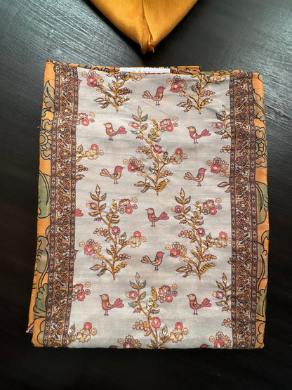 Yellow Fancy Cotton 3-Piece Suit