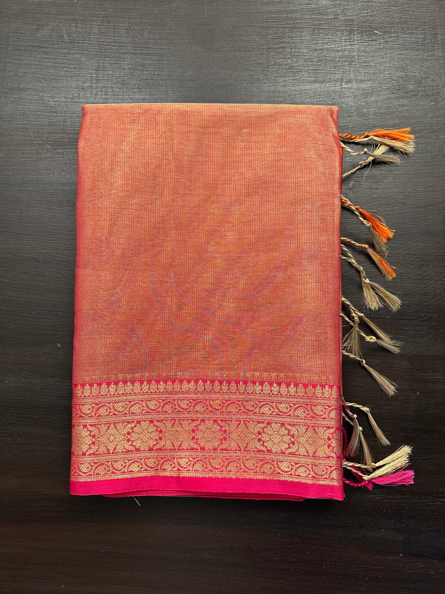 Dusky Pink Amrit Tissue Saree