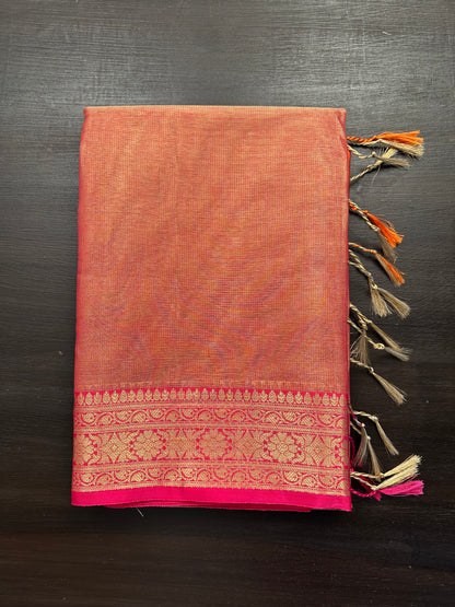 Dusky Pink Amrit Tissue Saree