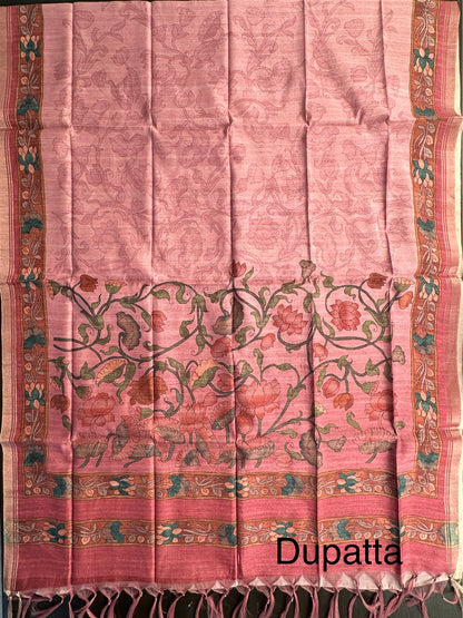 Pink Fancy Cotton 3-Piece Suit