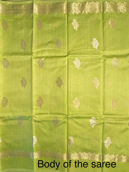 Pista Green Vishakha Pure Silk Saree