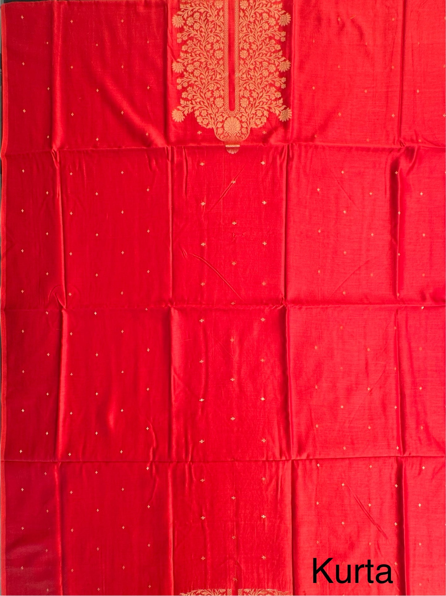 Red Handloom Chanderi Suit