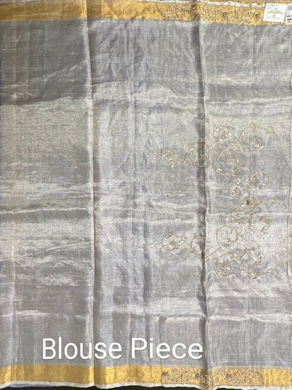 Pure Tissue Saree With Work
