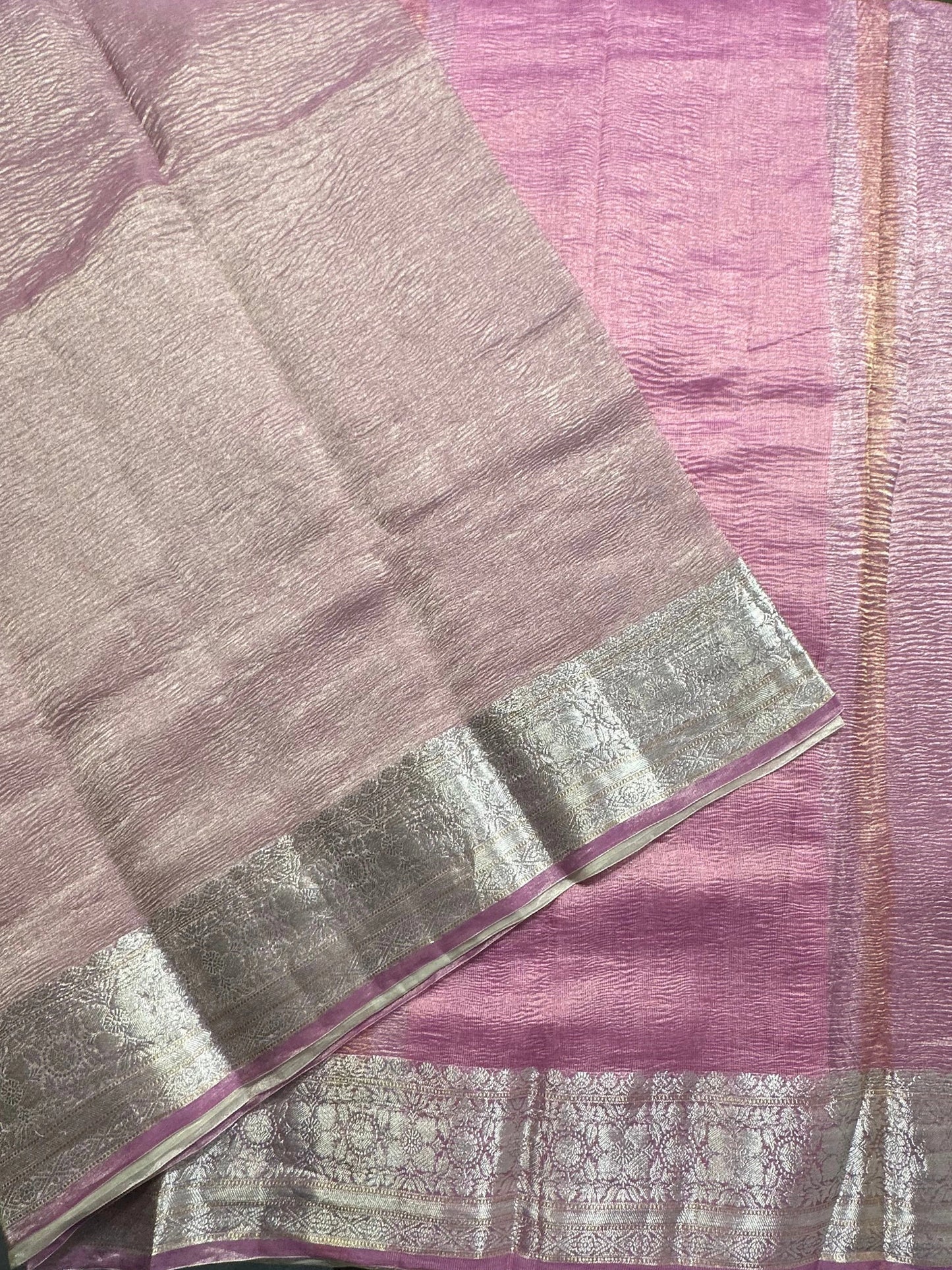Mauve Crush Pure Tissue Saree