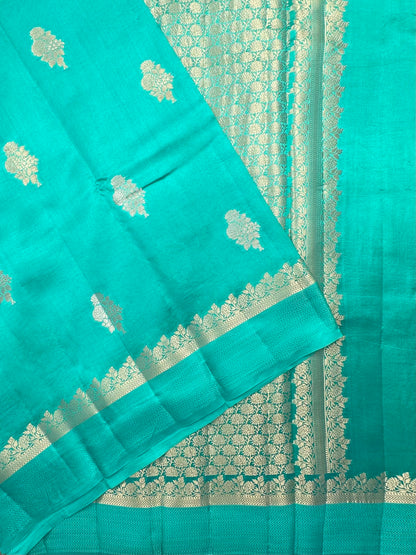 Sea Green Vishakha Pure Silk Saree