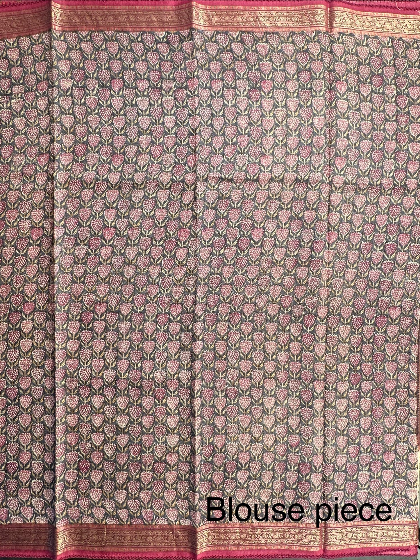 Dark Brown Muga Silk Saree