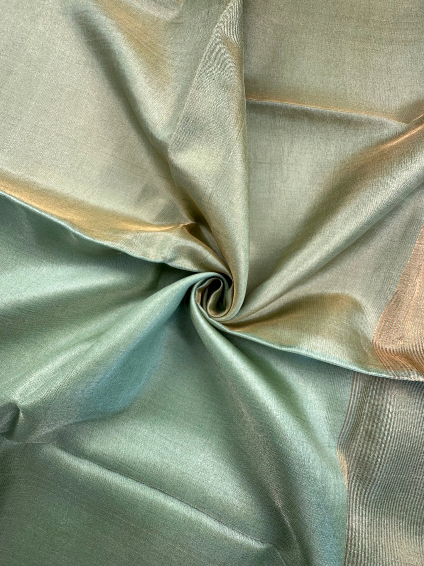 Pista Green Pure Tissue Silk Saree