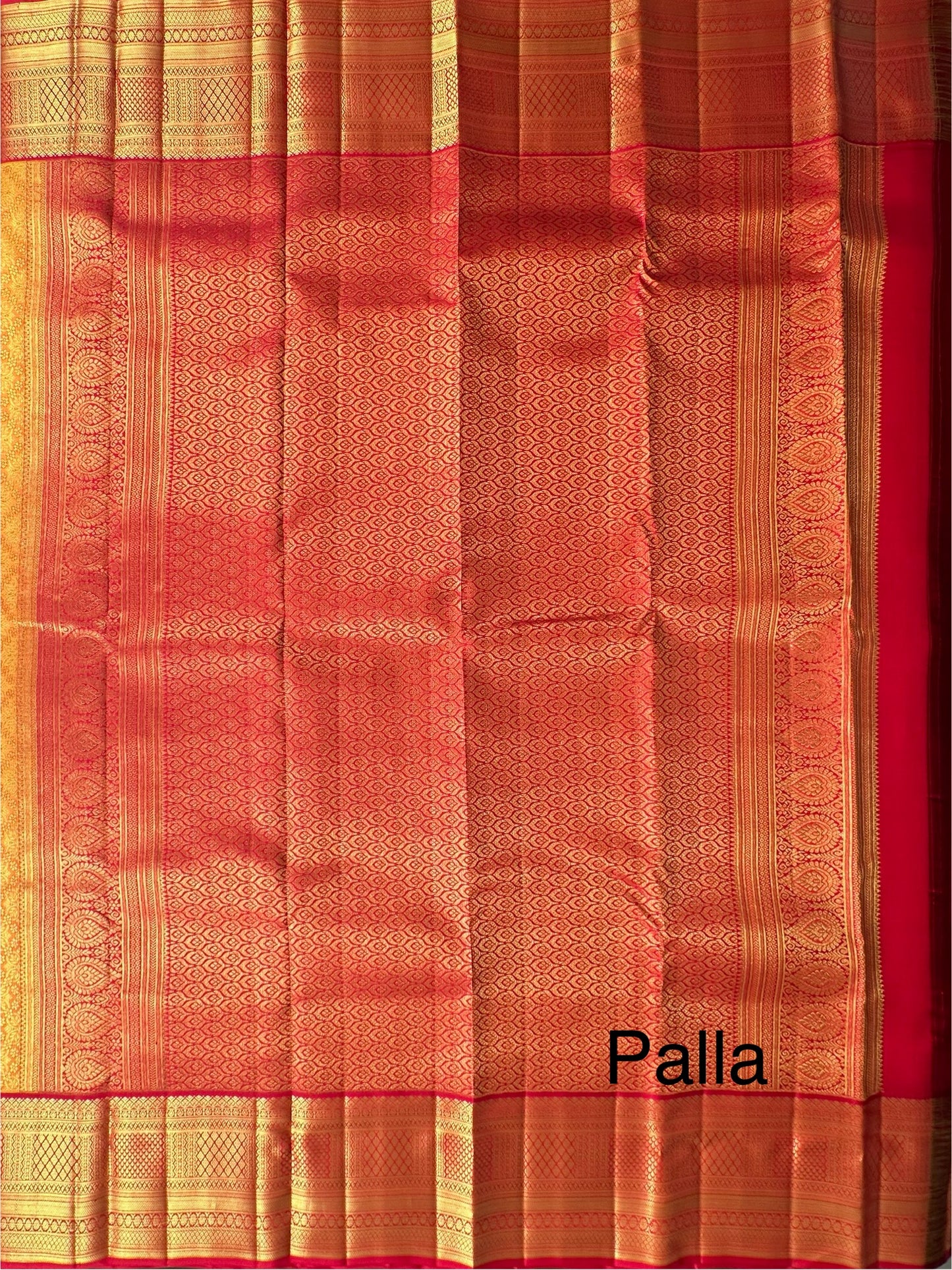 Mustard Handloom Kanjivaram Pure Silk Saree