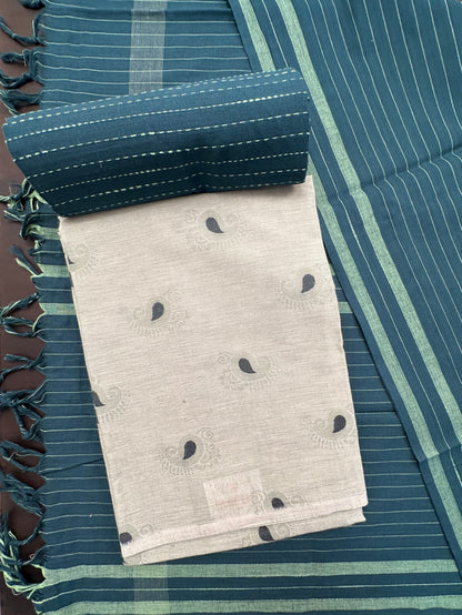 Pista Green South Cotton Suit