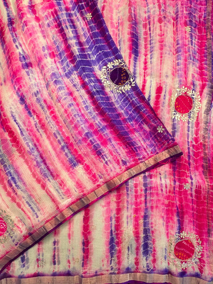 Shibori Bandhej Kota Silk Saree