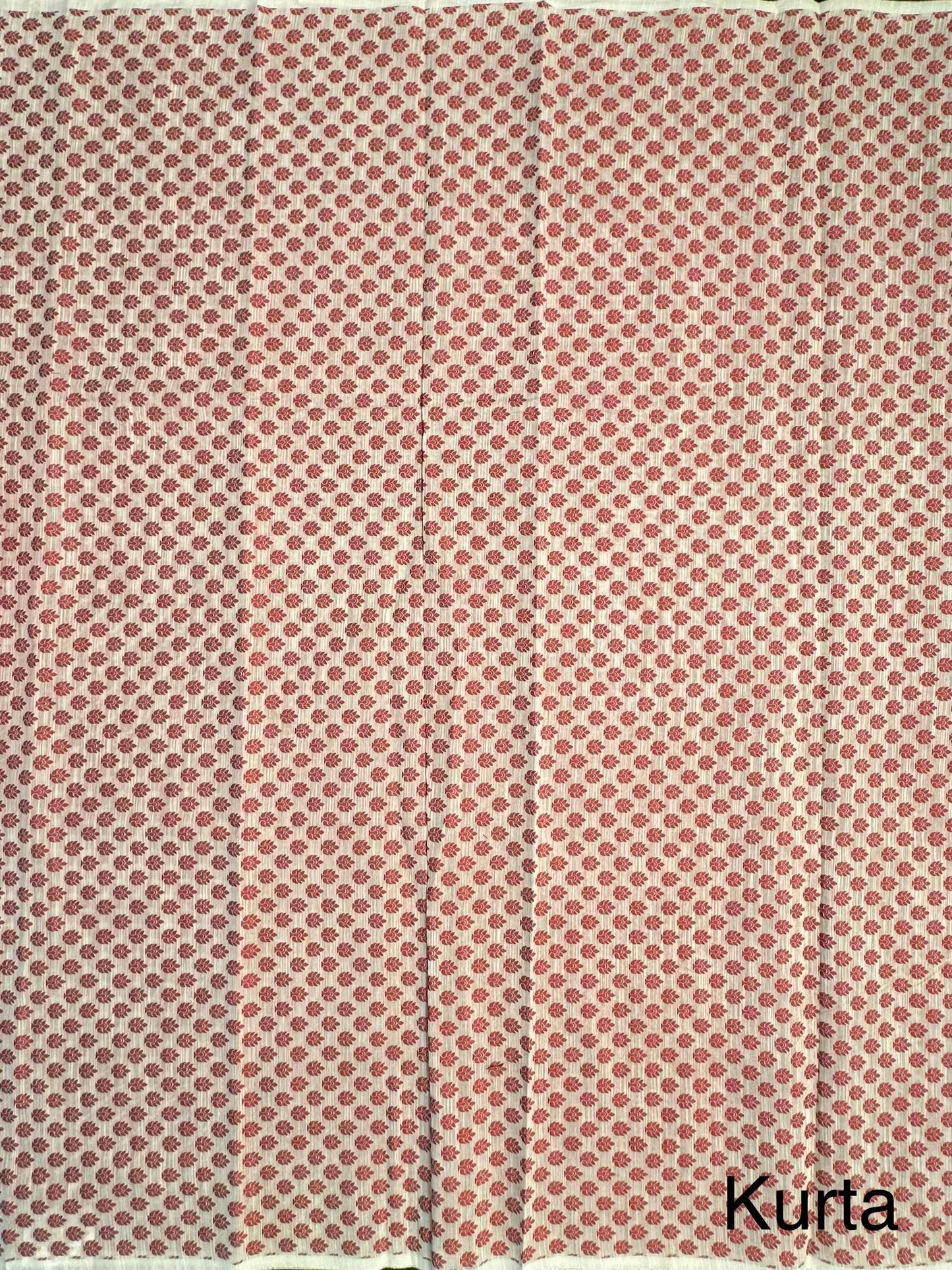 Off White-Maroon Jacquard Unstitched Cotton Suit