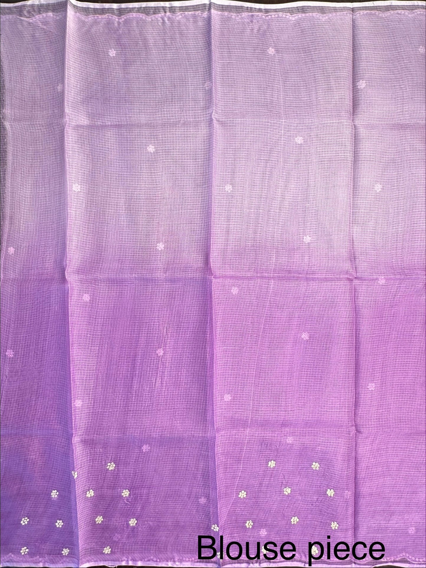 Lavender Gitika Kota Doria Pure Silk Saree