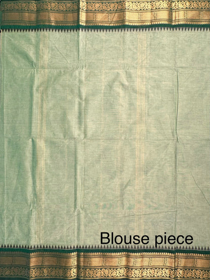 Green Narayanpet Cotton Saree