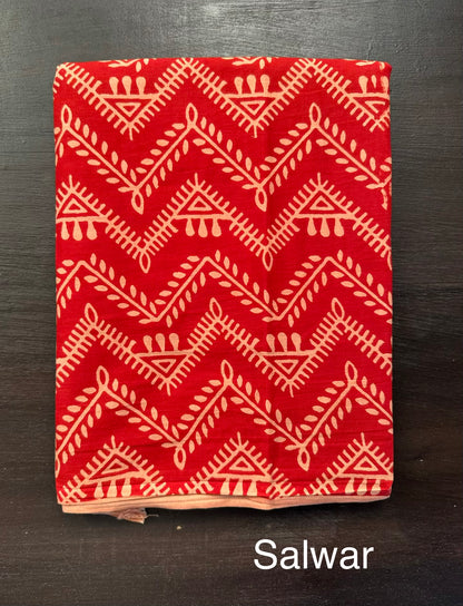 Black Printed Cotton 3-Piece Suit