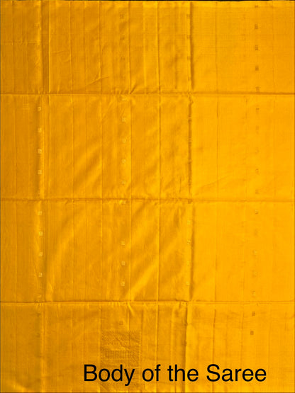 Yellow-Green Handloom Pure Soft Silk Saree