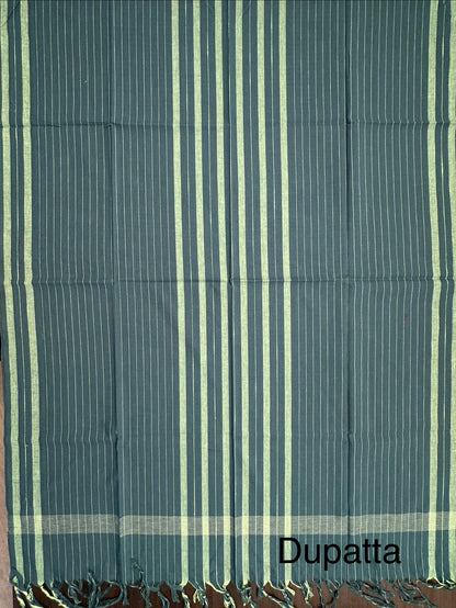 Pista Green South Cotton Suit