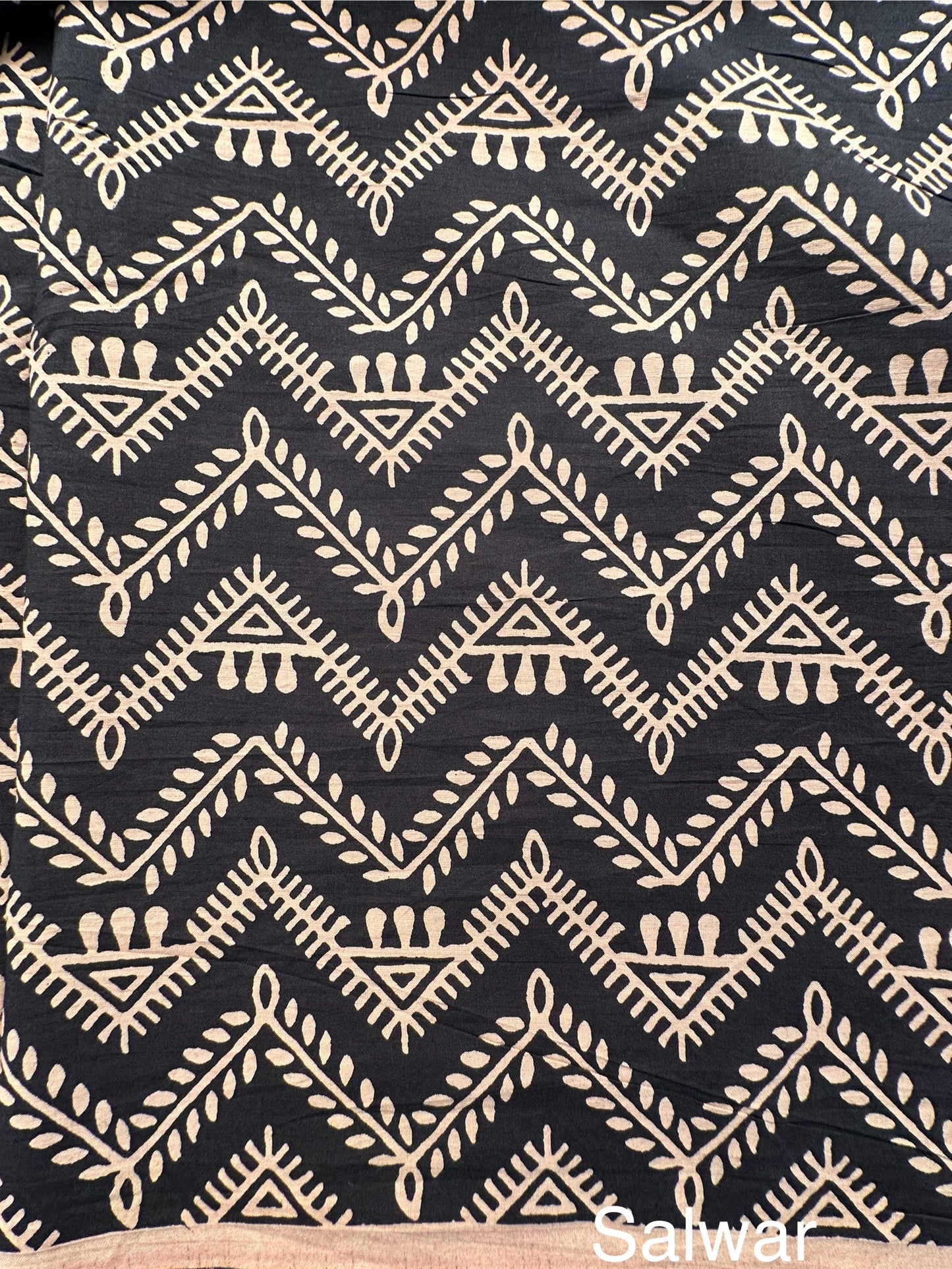 Blue Block Printed Pure Cotton Suit