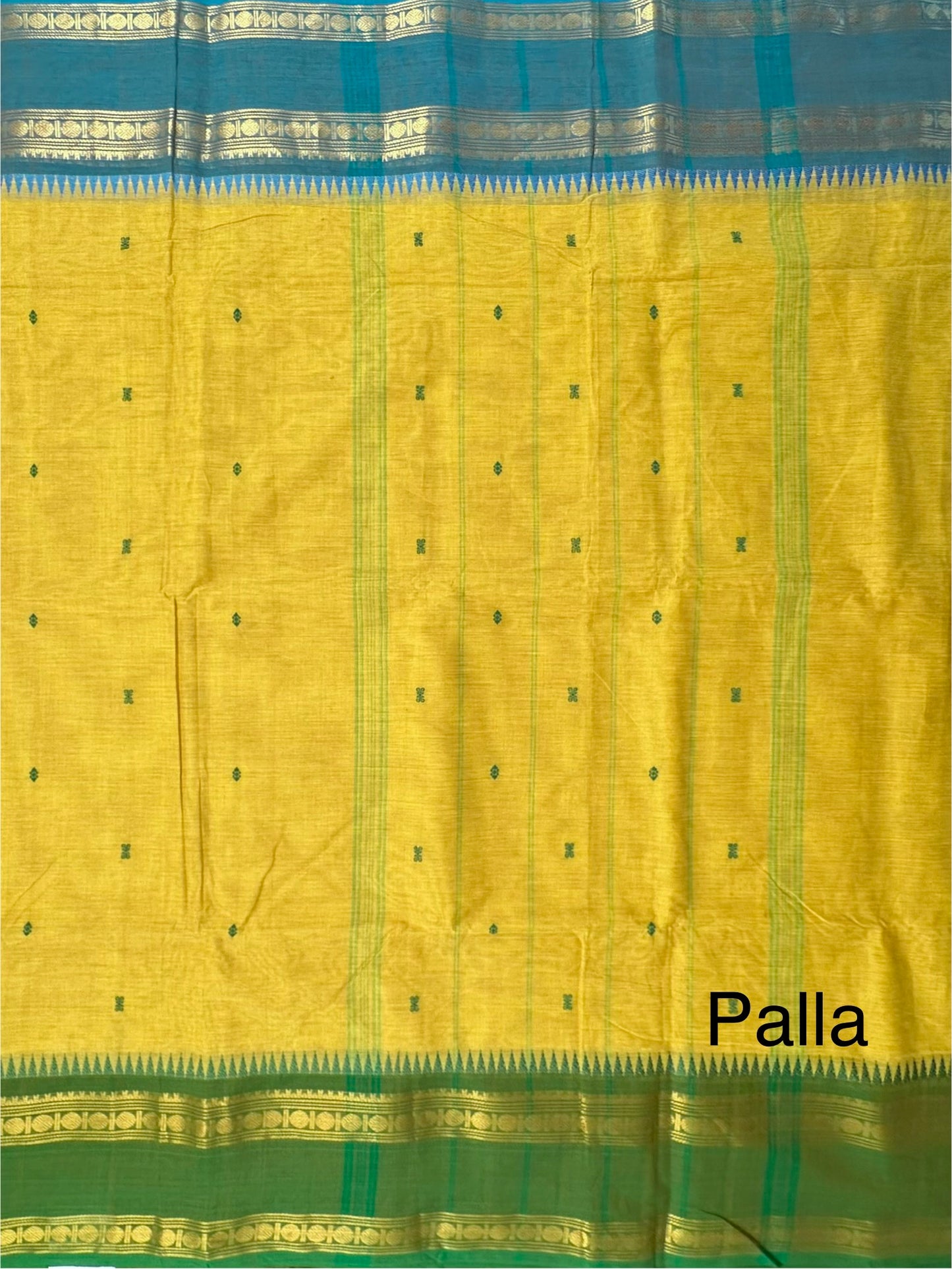 Green Narayanpet Cotton Saree