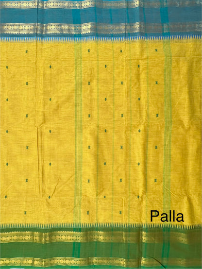 Green Narayanpet Cotton Saree