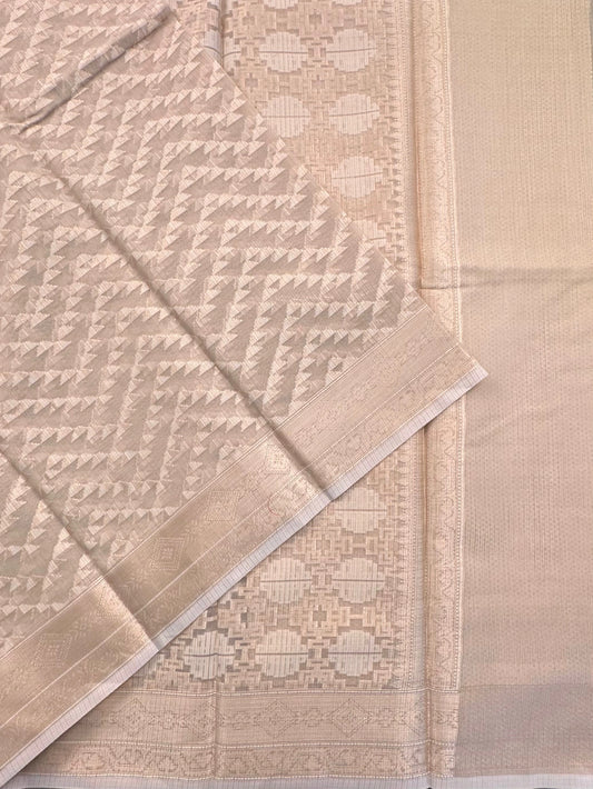 Beige Fancy Cotton Saree