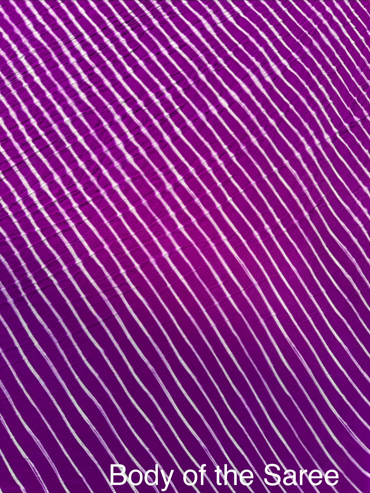 Purple Leheriya Pure Georgette Saree