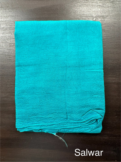 Green Fancy Cotton 3-Piece Suit