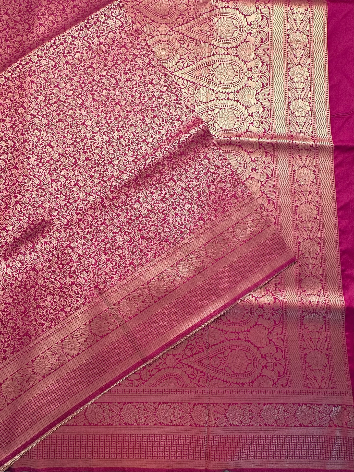 Purple Jamawar Art Silk Saree