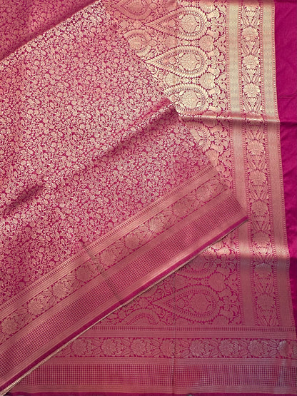 Purple Jamawar Art Silk Saree
