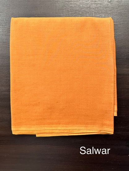 Mustard Fancy Cotton 3-Piece Suit