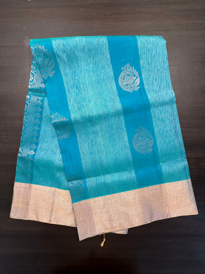 Blue Tiruchirapalli Pure Soft Silk Saree