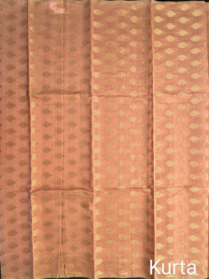 Peach Jacquard Handloom Suit