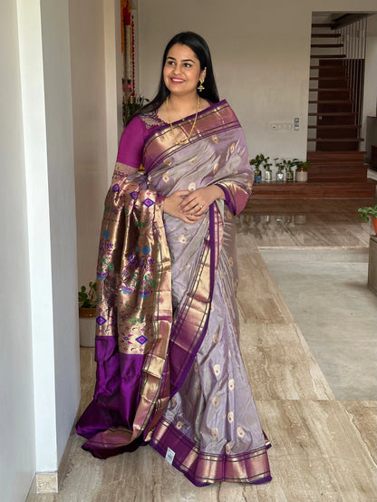 Mauve-Purple Paithini Silk Saree