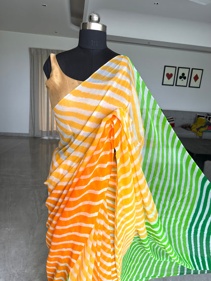 Leheriya Georgette Saree