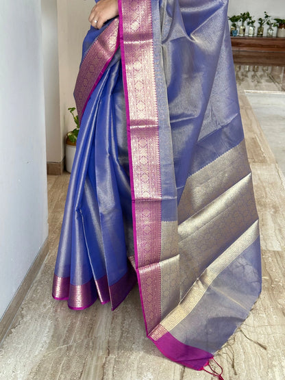 Blue Amrit Tissue Saree