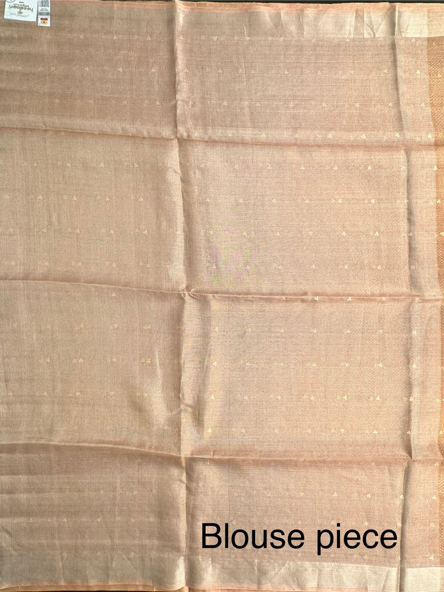 Baby Pink Emboss Pure Tissue Silk Saree