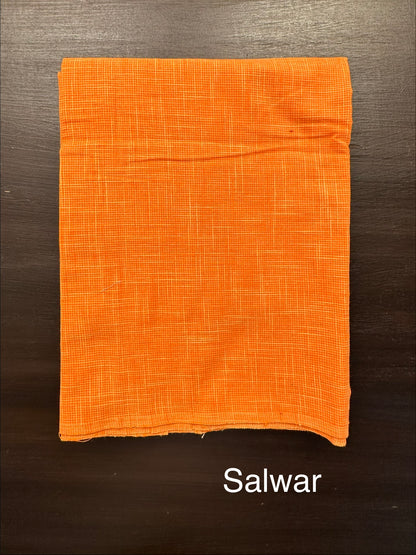Magenta-Orange South Cotton 3-Piece Suit