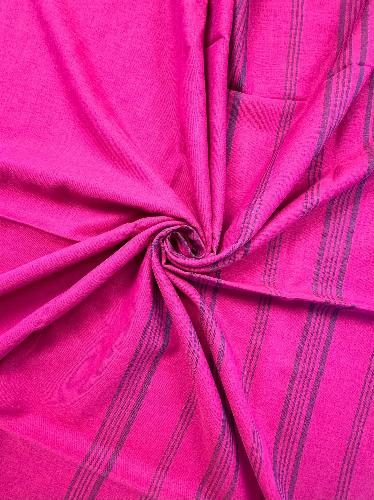 Magenta-Purple Piku Bengal Cotton Saree