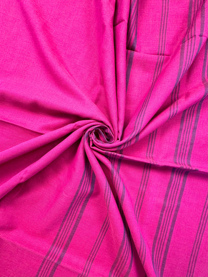 Magenta-Purple Piku Bengal Cotton Saree